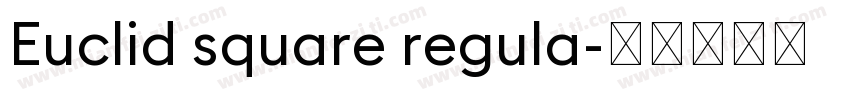 Euclid square regula字体转换